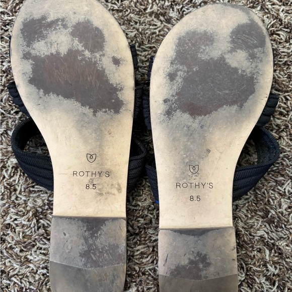 Rothy's Triple Band Black Sandals - Picture 3 of 5